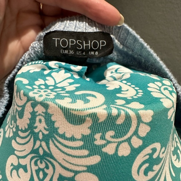 Topshop Light baby blue Women's Crew Neck Sweater - Picture 4 of 8